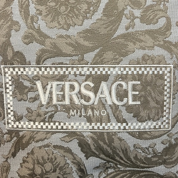 Versace XL Jacquard Embroidered Canvas Tote Bag - Picture 4 of 13